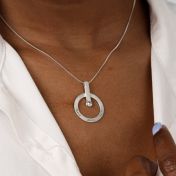 Kreislauf des Lebens Diamant-Namenskette [Sterling Silver]