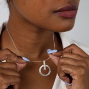 Kreislauf des Lebens Diamant-Namenskette [Sterling Silver]