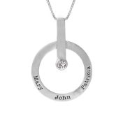 Kreislauf des Lebens Diamant-Namenskette [Sterling Silver]