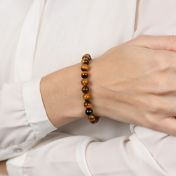 Bracciale Classico da Donna in Pietra Occhio di Tigre Marrone