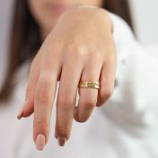 Klassische Erinnerungen Ring [750er Gold Vermeil]