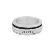 Klassischer Drehring mit Gravur [Sterlingsilber]