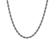 Collar Clásico de Cadena de Cuerda [Acero Inoxidable]