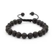Klassieke Lava Steen Armband voor Mannen