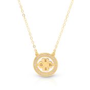 Clover of Hearts Initials Necklace [18K Gold Vermeil]