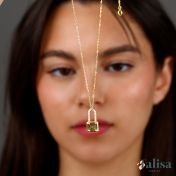 Liebevolle Schlosskette mit Initialen [750er Gold Vermeil]