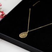 Geliebter Ort Kette mit Kartenanhänger [750er Gold Vermeil]