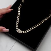 Cuban Link Chain Name Necklace [18K Gold Plated]