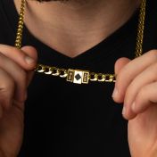 Personalized Cuban Chain with Nano Bible [18K Gold Plated]
