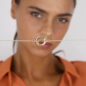 Collier Rolo Cercle de Famille avec Prénoms [Vermeil 18ct]