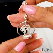 Collier Arbre Familial avec Noms [Argent 925] 