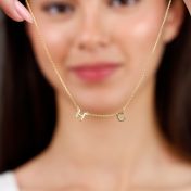 Helena Initials Necklace [18K Gold Plated]