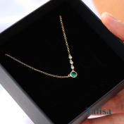 Beloved Birthstone Circle Necklace with Diamonds [18K Gold Vermeil]