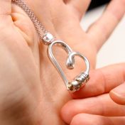 Ties of the Heart Name Necklace with 1ct Diamond [Silver]