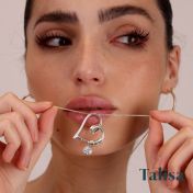 Ties of the Heart Name Necklace with 1ct Diamond Charm [Sterling Silver]