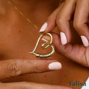Banden van het Hart Naam Ketting [18K Goud Vermeil]