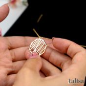 Lieblingsort Karten Kette [750er Gold Vermeil]