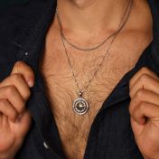 True North Compass Men Necklace [Sterling Silver]