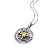 True North Compass Men Necklace [Sterling Silver]