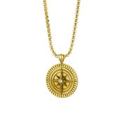 Collana Bussola di Famiglia con Coordinate [Placcata Oro 18kt]