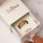 Bague Racines de Famille avec Pierres de Naissance [Plaqué Or 18ct]