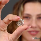 Herzensbindungen Karten Ring [Sterlingsilber]