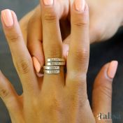 Anillo Cisne con Nombre - 4 Nombres [Plata de Ley]
