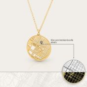 Herinneringen Cirkel Kaart Ketting [18K Goud Vermeil]