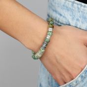 Bracelet Turquoise Prénom avec Croix pour Femme [Argent 925] 