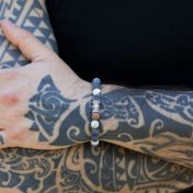Kreuz Armband aus Picasso Jaspis - für Herren