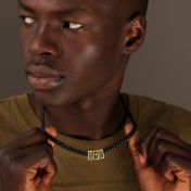 Cross Dark Cuban Link Chain With Names [18K Gold Vermeil] - 6mm