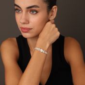Milanaise Armband mit Kreuz [Sterlingsilber]