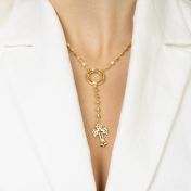 Eternity Circle Cross Necklace with Names [18K Gold Vermeil]