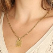 Collier Plaque Croix [Plaqué Or 18ct]