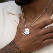 Collier Plaque Crucifix avec Prénom pour Homme - Argent 925