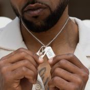 Collier Plaque Crucifix avec Prénom pour Homme - Argent 925