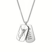 Collier Plaque Crucifix avec Prénom pour Homme - Argent 925