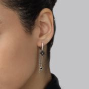 Night Allure Double Chain Hoops [Sterling Silver] 