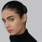 Night Allure Double Chain Hoops [Sterling Silver] 