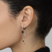 Night Allure Double Chain Hoops [Sterling Silver] 