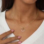 Crystal Heart Necklace [18K Gold Plated]