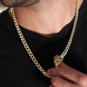 Cuban Link Chain With Names - 8mm [18K Gold Plated]