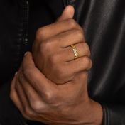 Cuban Link Chain Ring - 14 Karat Gold