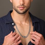 Family Anchor Cuban Link Chain Name Necklace