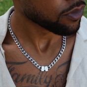 Iced Out Kette mit Namen - Kubanische Panzerkette