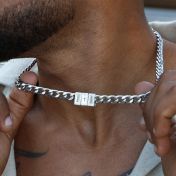 Cuban Link Chain with Names - Iced Out Cross Cuban Link Chain by