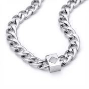 Cuban Link Chain with Nano Bible for Men – 8mm