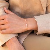Bracelet Jonc Talisa Étoiles avec Pierres de Naissance - Vermeil 18ct