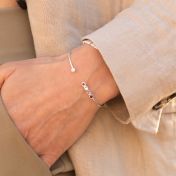 Talisa Stars Birthstone Bangle [Silver]