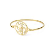 Bracelet Jonc Carte Lieu Précieux - Plaqué Or 18ct